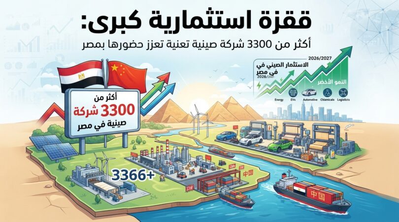 قفزة استثمارية كبرى: أكثر من 3300 شركة صينية تعزز حضورها بمصر