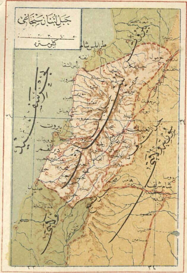960px Map of Mount Lebanon Sanjak Circa 1900